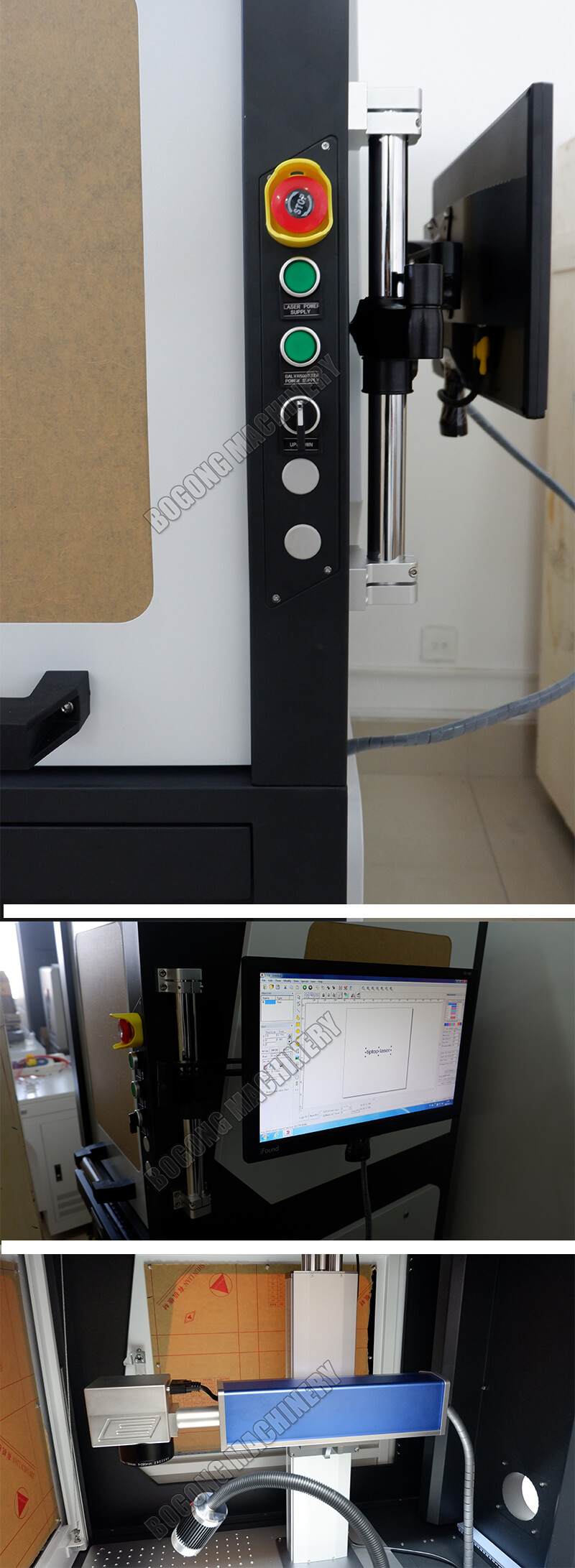 laser marking machine with protective cover