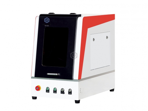 Mini fiber laser marking machine with protective cover