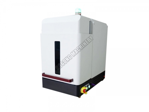  Full Enclosed Cabinet Mini Fiber Laser Marking Machine 