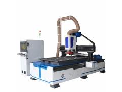 The first detailed picture of High z Axis 180 Degree Rotary Tilting Head CNC Router Machine 4 Axis For Curved Furniture Panel 